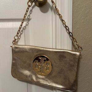 Tory Burch Metallic Gold Clutch